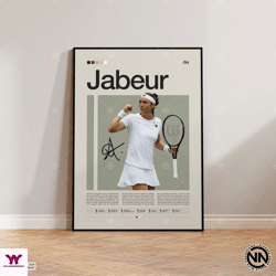 ons jabeur canvas, tennis canvas, motivational canvas, sports canvas, modern sports art, tennis gifts, minimalist canvas