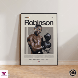 sugar ray robinson canvas, boxing canvas, sports canvas, boxing wall art, mid-century modern, motivational canvas, sport