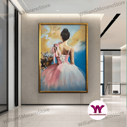 high quality decorative wall art, ballerina wall art, dance  woman wall art, women canvas art, colorful wall art, woman