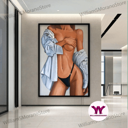 high quality decorative wall art, nude body canvas, woman art, bedroom, nude canvas print, sexy body decor, bedroom deco