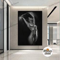 decorative wall art, decorate the living room, bedroom and workplace, nude fit woman photography wall art , canvas wall