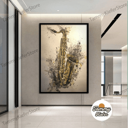 decorative wall art, decorate the living room, bedroom and workplace, saxophone canvas print, music art , wall art home