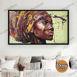 Wall Decoration Canvas Painting - Living Room Bedroom Home and Office Wall Decoration Canvas Art, African Woman Canvas P