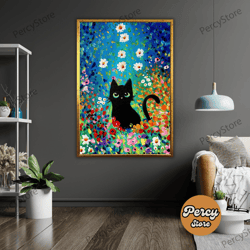 wall decoration canvas painting - living room bedroom home and office wall decoration canvas art, cat canvas art print,