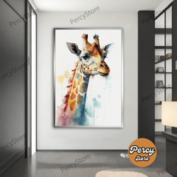 wall decoration canvas painting - living room bedroom home and office wall decoration canvas art, giraffe canvas paintin