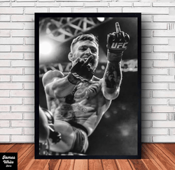 conor mcgregor boxing canvas canvas wall art family decor, home decor, frame option