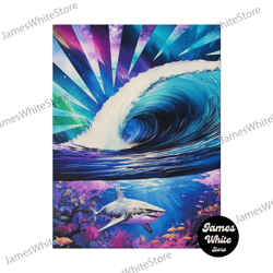 Great White, Oil Painting - Canvas Print