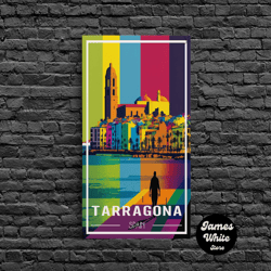 Framed Canvas Ready To Hang, Tarragona Wall Art, Spain Poster, Catalonia Wall Art, Europe Art Print, Travel Wall Print,