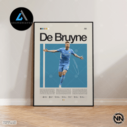 decorative wall art, kevin de bruyne canvas, manchester city canvas, soccer gifts, sports canvas, football player canvas