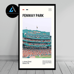 decorative wall art, fenway park home backdrop print  boston red sox canvas  home plate canvas   oil painting  modern ar