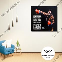 Decorative Wall Art, Mike Tyson Quote Poster Print Art, Mike Tyson Poster Art, Gym Wall Art Canvas Prints, Fitness Room