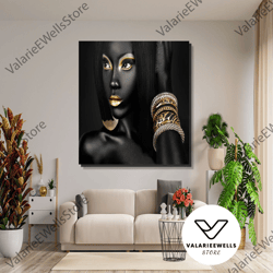 decorative wall art, african girl wall art, african woman canvas art, black woman canvas wall art, african wall decor, a