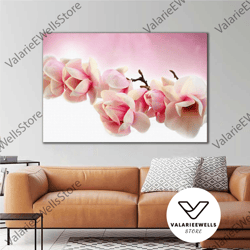 Pink White Cherry Blossom Nature Decoration Roll Up Canvas, Stretched Canvas Art, Framed Wall Art Painting