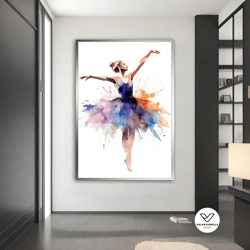 ballerina canvas, effect ballerina girl print, ballerina decorative wall art, ballerina canvas print, ballerina girl pai