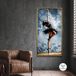 ballerina art print, physical print, woman dancer, decorative wall art on canvas,dancer girl art canvas, decorative wall