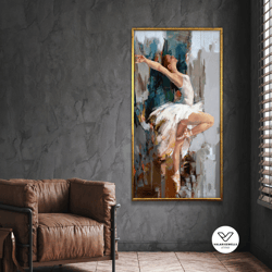 ballerina painting white painting on canvas ballet painting girl ballerina decorative wall art pinting, decorative wall