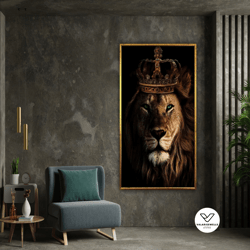 green eyed lion, lion king canvas decorative wall art design, lion canvas set, lion poster, animal decorative wall art,