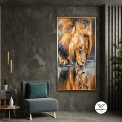 lion king canvas decorative wall art design, lion canvas set, lion poster, animal art, animals poster, decorative wall a