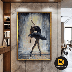 ballerina wall art, dance  woman wall art, women canvas art, colorful wall art, woman figure wall art, luxury framed wal