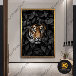 Tiger Wall Art, Tiger Canvas Art, Animal Wall Art, Canvas Wall Art, Modern Wall Art, Animal Canvas Print, Home Decor, Lu