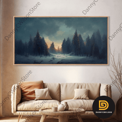 Dreamy Landscape Painting Canvas Print, Country Side, Farmhouse Decor, Beautiful Scenic Wall Art