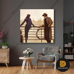 Love Canvas Art, Classy Couple, City View Wall Art, Roll Up Canvas, Stretched Canvas Art, Framed Wall Art Painting
