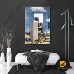 Real Estate Wall Art, Urban Planning Canvas Art, City Wall Decor, Roll Up Canvas, Stretched Canvas Art, Framed Wall Art