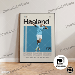 erling haaland canvas, manchester city canvas, soccer gifts, sports canvas, football player canvas, soccer wall art, spo