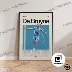 kevin de bruyne canvas, manchester city canvas, soccer gifts, sports canvas, football player canvas, soccer wall art, sp