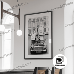 fashion wall art, room decor, wall art, , black and white, luxury print, vintage canvas,fashion photography print, frame