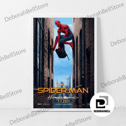 spider-man homecoming canvas, large spider-man wall art for home decorating canvas canvas, framed canvas ready to hang