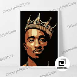 tupac shakur 2pac canvas classic retro rock vintage wall art print decor canvas canvas, framed canvas ready to hang