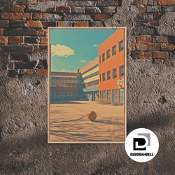 framed canvas ready to hang, an abandoned 1970s high school, photography print, framed canvas print, back to school, lim