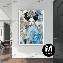 Chinese Woman Modern Canvas, Modern Painting, Wall Art, Modern Canvas, Abstract Art, Canvas Art, Decor For Gift