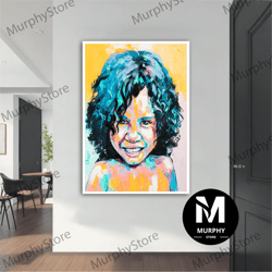 Colorful Children Modern Canvas, Modern Painting, Wall Art, Modern Canvas, Abstract Art, Canvas Art, Decor For Gift