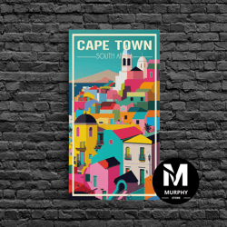 Decorative Wall Art, Cape Town, South Africa Wall Art, Africa Travel Poster, Travel Wall Print, Travel Poster, Travel Wa