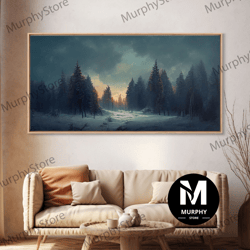 Decorative Wall Art, Dreamy Landscape Painting Canvas Print, Country Side, Farmhouse Decor, Beautiful Scenic Wall Art