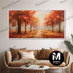 Decorative Wall Art, Fall Decor, Beautiful Forest In Early Autumn, Landscape Framed Canvas Print Painting, Wall Art, Wal