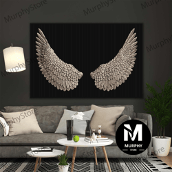 Brown Angel Wings Decorative Roll Up Canvas, Stretched Canvas Art, Framed Wall Art Painting