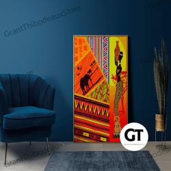 Decorative Wall Art, Decorate The Living Room, Bedroom and Workplace, African Women Art, Ethnic Decor Wall art, Canwas A