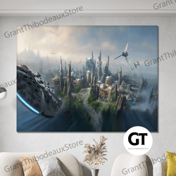 Decorative Wall Art, Decorate The Living Room, Bedroom and Workplace, Star Wars Canvas Wall Art, Modern Art Space Ships