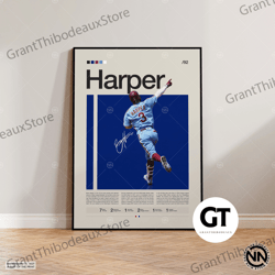 Decorative Wall Art, Decorate The Living Room, Bedroom and Workplace, Bryce Harper Canvas, Philadelphia Phillies, Baseba