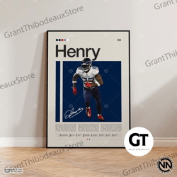 Decorative Wall Art, Decorate The Living Room, Bedroom and Workplace, Derrick Henry Canvas, Tennessee Titans Canvas, NFL