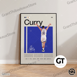 Decorative Wall Art, Decorate The Living Room, Bedroom and Workplace, Steph Curry Canvas, Golden State Warriors, NBA Can