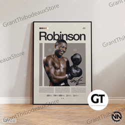 decorative wall art, decorate the living room, bedroom and workplace, sugar ray robinson canvas, boxing canvas, sports c