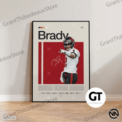 decorative wall art, decorate the living room, bedroom and workplace, tom brady canvas, tampa bay buccaneers canvas, nfl