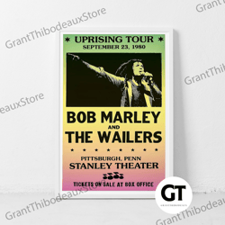 Decorative Wall Art, Decorate The Living Room, Bedroom and Workplace, Bob Marley Music Gig Concert Canvas Classic Retro