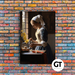 Baroque Art, Vermeer, Inspiration Art, Medieval Wall Art, Dutch Art, Decorative Wall Art, Wall Art, Vertical Art, Countr