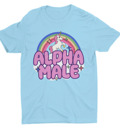 ironic alpha male unicorn rainbow, funny unisex tshirt, bella canvas tee, funny shirt, funny graphic tee, offensive shir