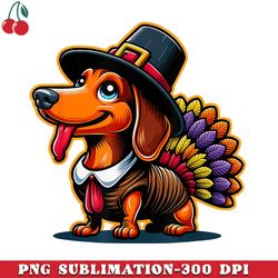 Humor Thanksgiving Turkey Weiner Dachshund Dog 1 PNG Download